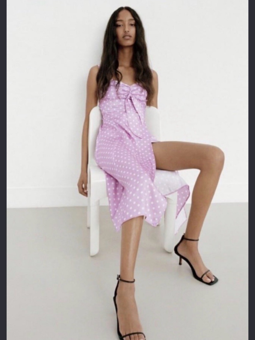 New Zara Polka Dot Slit Front
Dress 👗